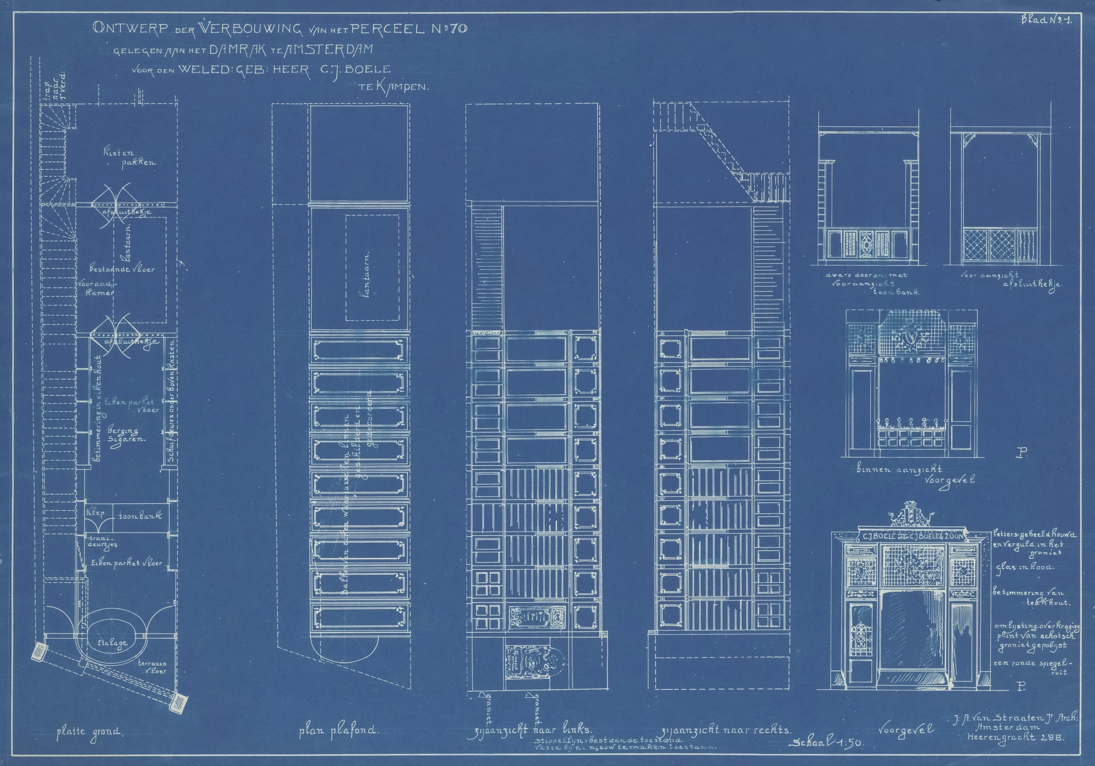 Architectural blueprint of a multi-story building with windows